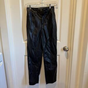 Madewell Women's Black Faux Leather Pants Size 24